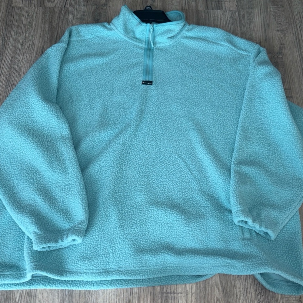 Champion Men's Micro Fleece 1/4 Zip Pullover Milky Way Blue NWT - Picture 15 of 15